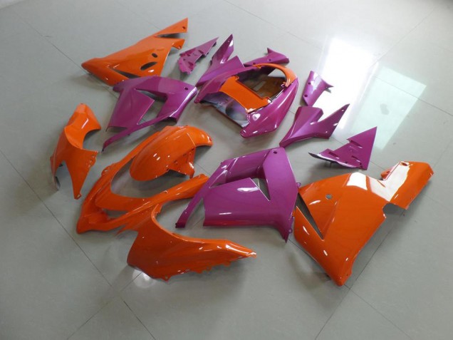 Orange et Rose Carénage Moto Kawasaki ZX10R 2003-2005 Orange et Rose Carénage Moto Kawasaki ZX10R 2003-2005