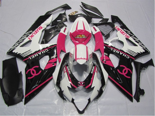 Rose Chanel Carénage Moto Suzuki GSXR 600 K6 2006-2007 Rose Chanel Carénage Moto Suzuki GSXR 600 K6 2006-2007