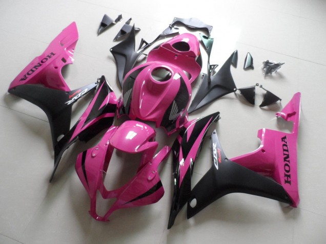 Rose Noir Carénage Moto Honda CBR 600 RR 2007-2008 Rose Noir Carénage Moto Honda CBR 600 RR 2007-2008