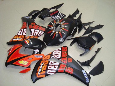 Rossi Noir Mat Carénage Moto Honda CBR 1000 RR 2008-2011