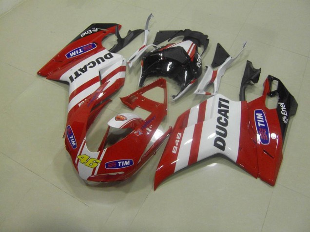 Rouge 46 Carénage Moto Ducati 848 1098 1198 2007-2014 Rouge 46 Carénage Moto Ducati 848 1098 1198 2007-2014