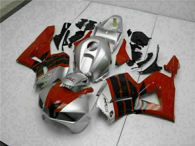 Rouge Argent Carénage Moto Honda CBR 600 RR 2013-2021 Rouge Argent Carénage Moto Honda CBR 600 RR 2013-2021