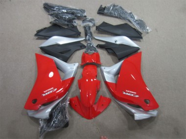 Rouge Argent Noir Carénage Moto Honda CBR 125 R 2011-2013