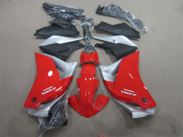 Rouge Argent Noir Carénage Moto Honda CBR 125 R 2011-2013 Rouge Argent Noir Carénage Moto Honda CBR 125 R 2011-2013