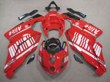 Rouge Blanc Alice Sandisk Carénage Moto Ducati 749 2005-2006