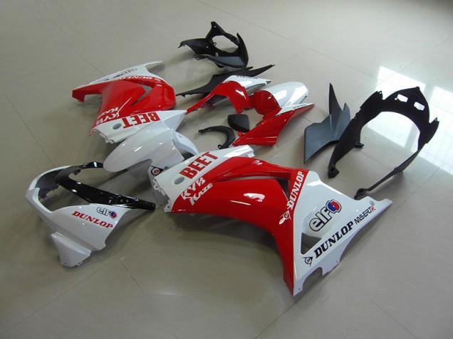 Rouge Blanc BEET Carénage Moto Kawasaki ZX 250R 2008-2012 Rouge Blanc BEET Carénage Moto Kawasaki ZX 250R 2008-2012