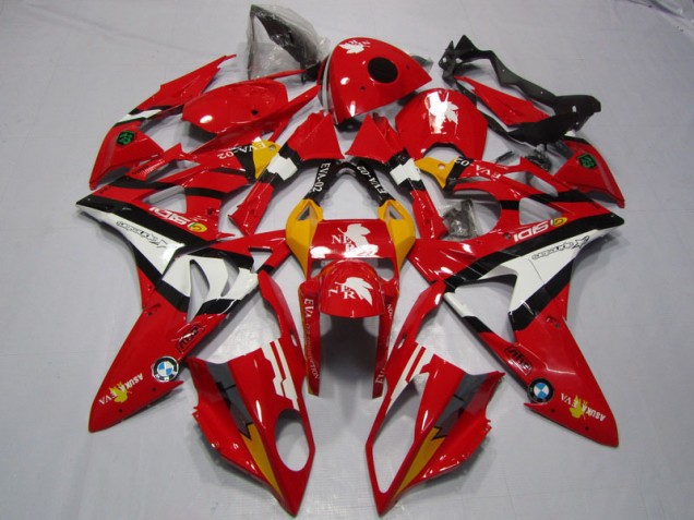 Rouge Blanc Carénage Moto BMW S1000RR 2009-2014 Rouge Blanc Carénage Moto BMW S1000RR 2009-2014