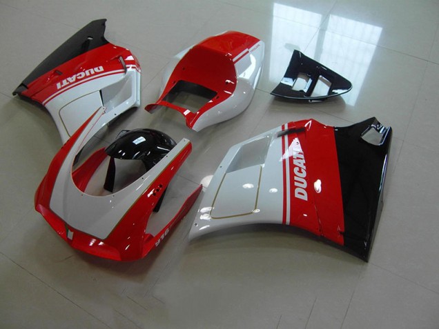 Rouge Blanc Carénage Moto Ducati 748 916 996 996S 1993-2005 Rouge Blanc Carénage Moto Ducati 748 916 996 996S 1993-2005