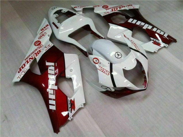 Rouge Blanc Carénage Moto Suzuki GSXR 1000 K3 2003-2004 Rouge Blanc Carénage Moto Suzuki GSXR 1000 K3 2003-2004