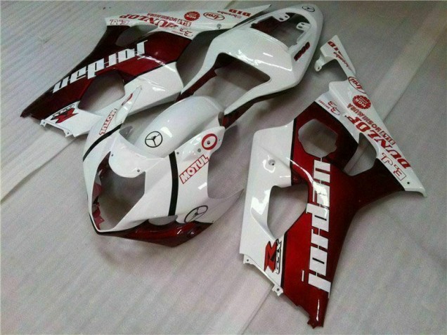 Rouge Blanc Carénage Moto Suzuki GSXR 1000 K3 2003-2004 Rouge Blanc Carénage Moto Suzuki GSXR 1000 K3 2003-2004