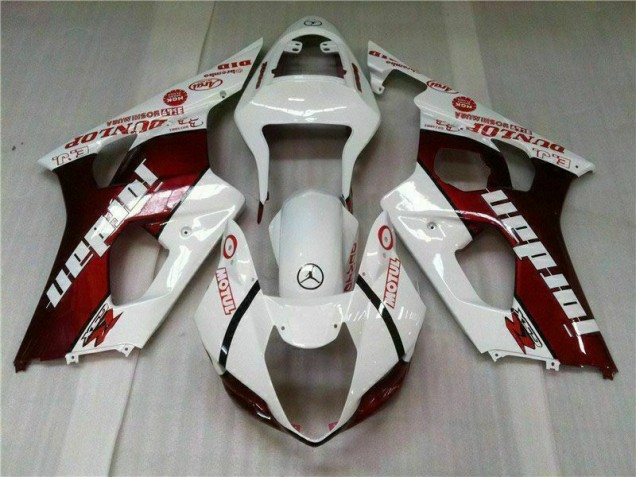 Rouge Blanc Carénage Moto Suzuki GSXR 1000 K3 2003-2004 Rouge Blanc Carénage Moto Suzuki GSXR 1000 K3 2003-2004