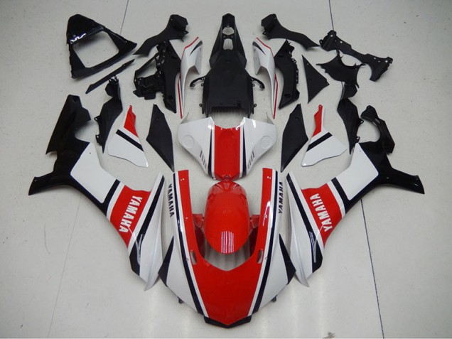 Rouge Blanc Carénage Moto Yamaha R1 2015-2019 Rouge Blanc Carénage Moto Yamaha R1 2015-2019