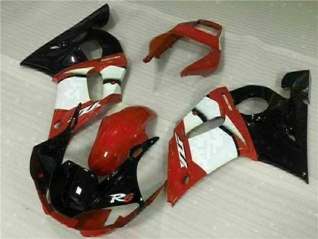 Rouge Blanc Carénage Moto Yamaha R6 1998-2002 Rouge Blanc Carénage Moto Yamaha R6 1998-2002