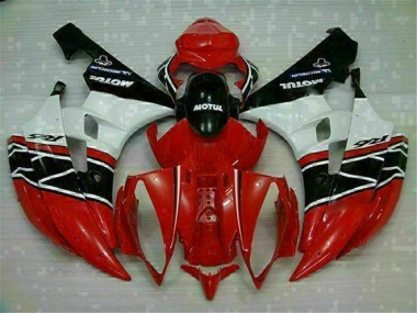 Rouge Blanc Carénage Moto de Rechange Yamaha R6 2006-2007