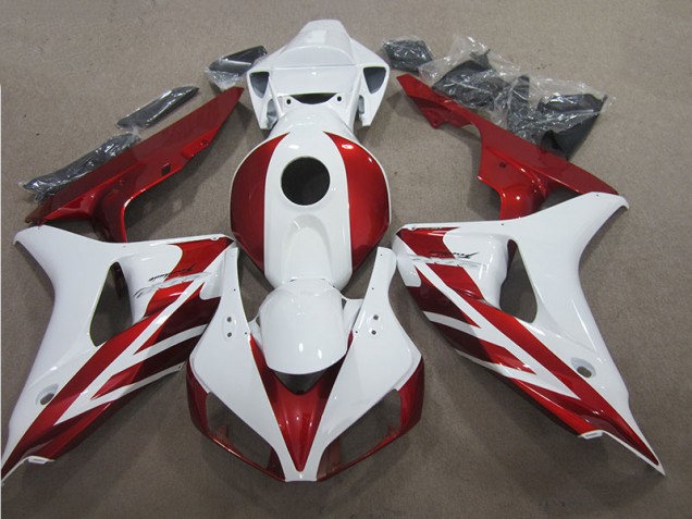 Rouge Blanc Carénages Moto Honda CBR 1000 RR 2006-2007 Rouge Blanc Carénages Moto Honda CBR 1000 RR 2006-2007