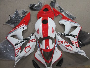 Rouge Blanc Carénages Moto Honda CBR 600 RR 2007-2008