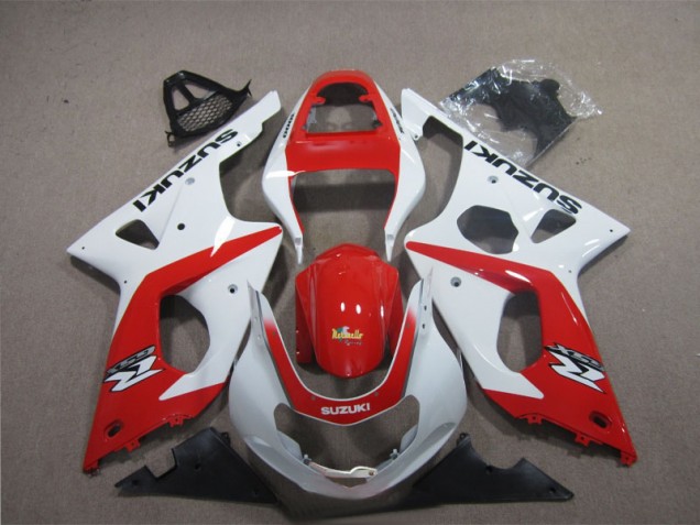 Rouge Blanc Carénages Moto Suzuki GSXR 1000 K3 2003-2004