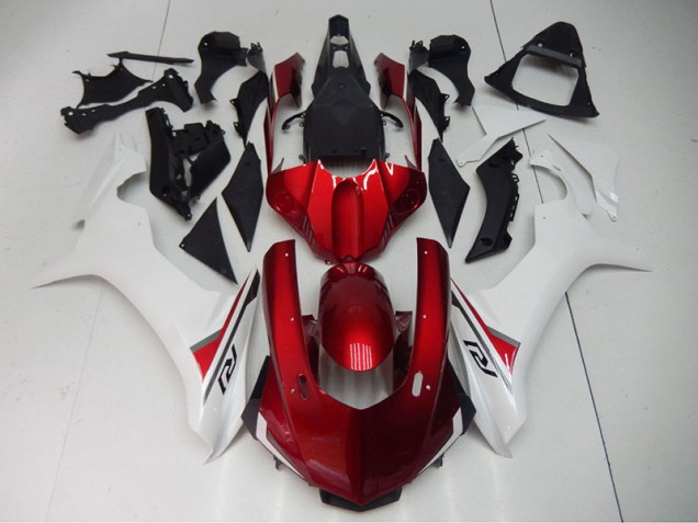 Rouge Blanc Carénages Moto Yamaha R1 2015-2019 Rouge Blanc Carénages Moto Yamaha R1 2015-2019