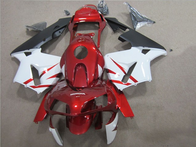 Rouge Blanc Carrosserie Moto Honda CBR 600 RR 2005-2006 Rouge Blanc Carrosserie Moto Honda CBR 600 RR 2005-2006