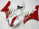 Rouge Blanc Carrosserie Moto Yamaha R6 2006-2007 Rouge Blanc Carrosserie Moto Yamaha R6 2006-2007