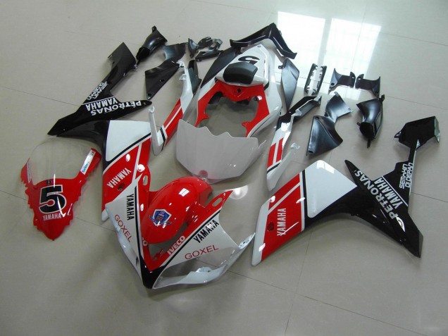 Rouge Blanc Décalque Carénage Moto Yamaha R1 2007-2008 Rouge Blanc Décalque Carénage Moto Yamaha R1 2007-2008