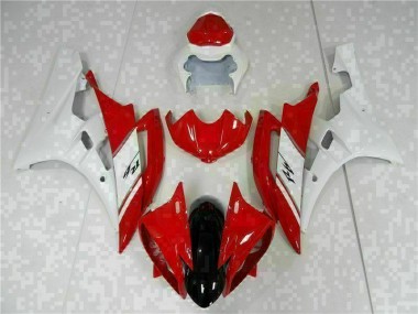 Rouge Blanc Kit Carénages Motos Complet Yamaha R6 2006-2007