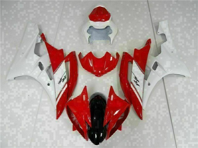Rouge Blanc Kit Carénages Motos Complet Yamaha R6 2006-2007 Rouge Blanc Kit Carénages Motos Complet Yamaha R6 2006-2007