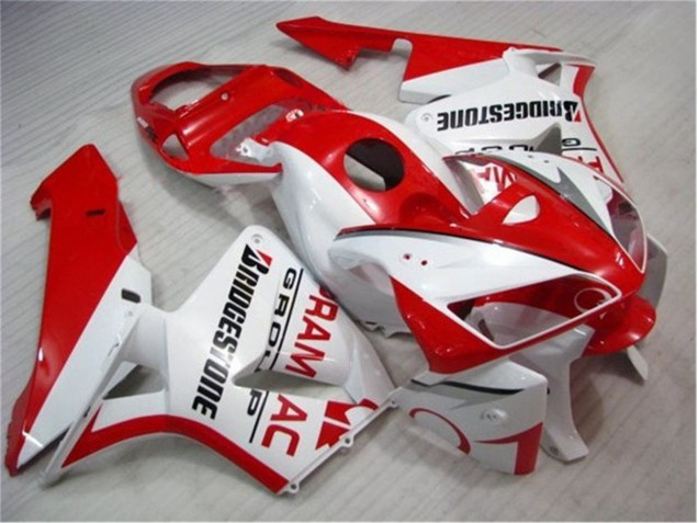 Rouge Blanc Kit Carénages Motos Honda CBR 600 RR 2005-2006 Rouge Blanc Kit Carénages Motos Honda CBR 600 RR 2005-2006