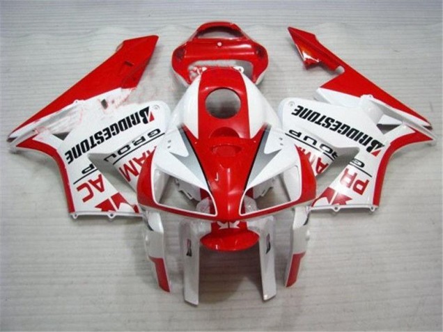 Rouge Blanc Kit Carénages Motos Honda CBR 600 RR 2005-2006 Rouge Blanc Kit Carénages Motos Honda CBR 600 RR 2005-2006