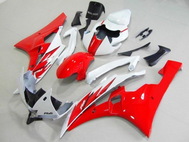 Rouge Blanc Kit Carénages Motos & Plastique Yamaha R6 2006-2007 Rouge Blanc Kit Carénages Motos & Plastique Yamaha R6 2006-2007