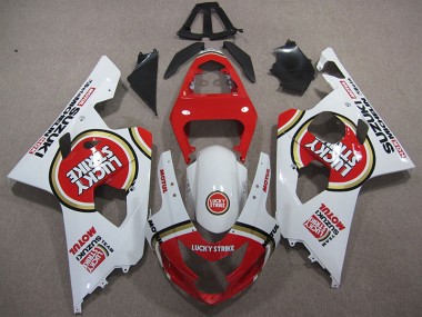 Rouge Blanc Lucky Strike Motul Carénage Moto Suzuki GSXR 600 K4 2004-2005