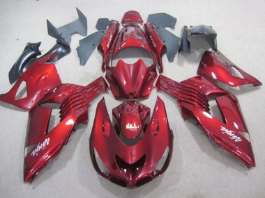 Rouge Blanc Ninja Décalque Carénage Moto Kawasaki ZX14R ZZR 1400 2006-2011