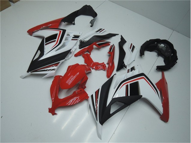 Rouge Blanc Noir Carénage Moto Kawasaki EX300 2013-2016