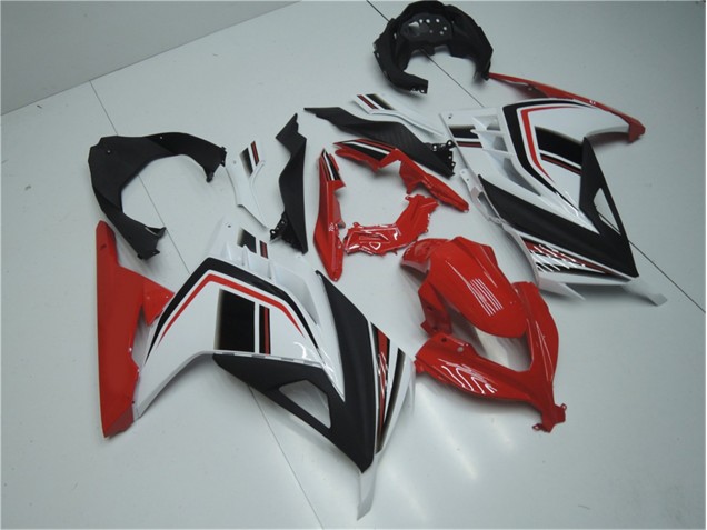 Rouge Blanc Noir Carénage Moto Kawasaki EX300 2013-2016