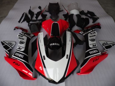 Rouge Blanc Noir Carénage Moto Yamaha R1 2015-2019