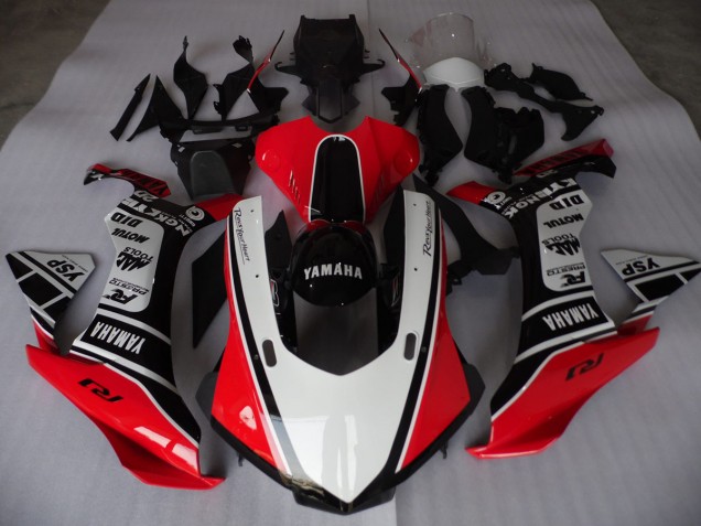 Rouge Blanc Noir Carénage Moto Yamaha R1 2015-2019 Rouge Blanc Noir Carénage Moto Yamaha R1 2015-2019
