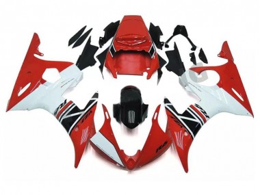 Rouge Blanc Noir Carénage Moto Yamaha R6 2003-2005