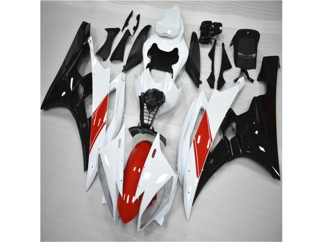 Rouge Blanc Noir Carénage Moto Yamaha R6 2006-2007 Rouge Blanc Noir Carénage Moto Yamaha R6 2006-2007