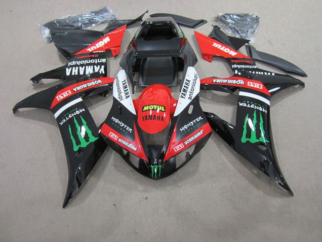 Rouge Blanc Noir Motul Carénage Moto Yamaha R1 2004-2006 Rouge Blanc Noir Motul Carénage Moto Yamaha R1 2004-2006