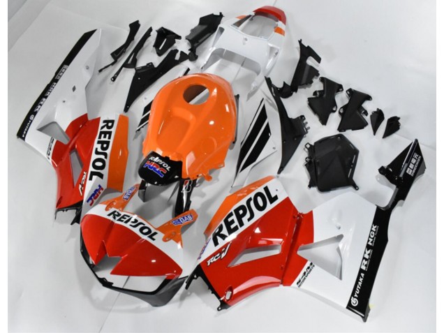 Rouge Blanc Orange Repsol Carénage Moto Honda CBR 600 RR 2013-2021 Rouge Blanc Orange Repsol Carénage Moto Honda CBR 600 RR 2013-2021