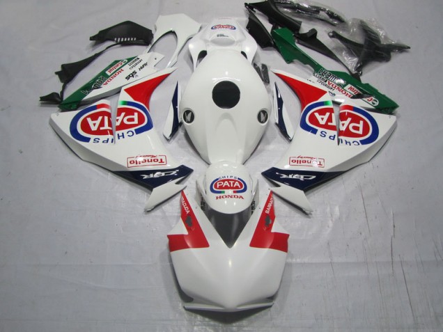 Rouge Blanc PATA Carénage Moto Honda CBR 1000 RR 2012-2016 Rouge Blanc PATA Carénage Moto Honda CBR 1000 RR 2012-2016