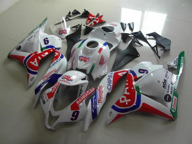 Rouge Blanc Pata Carénage Moto Honda CBR 600 RR 2009-2012 Rouge Blanc Pata Carénage Moto Honda CBR 600 RR 2009-2012