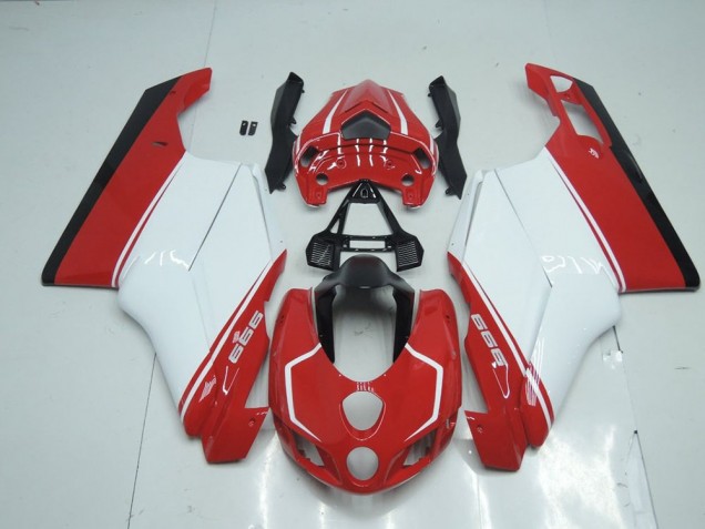 Rouge Blanc Rouge Carénage Moto Ducati 749 999 2005-2006 Rouge Blanc Rouge Carénage Moto Ducati 749 999 2005-2006
