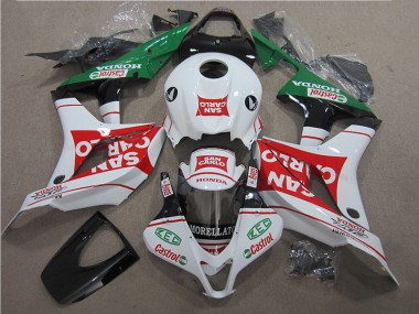 Rouge Blanc San Carlo Carénage Moto Honda CBR 600 RR 2007-2008