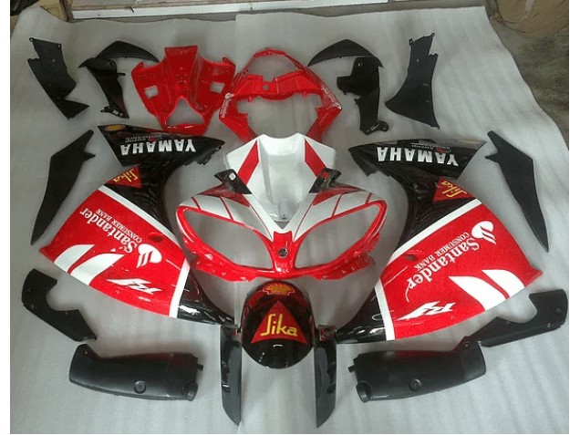 Rouge Blanc et Noir Graphique Carénage Moto Yamaha R1 2009-2011