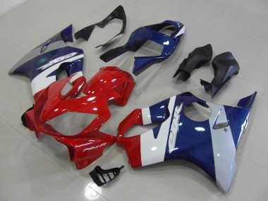 Rouge Bleu Argent Carénage Moto Honda CBR 600 F4i 2001-2003