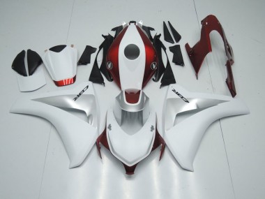 Rouge Bonbon Blanc et Argent Carénage Moto Honda CBR 1000 RR 2008-2011