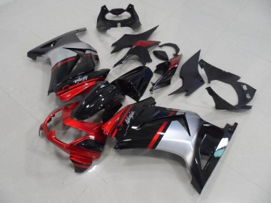 Rouge Bonbon Noir Argent Carénage Moto Kawasaki ZX 250R 2008-2012