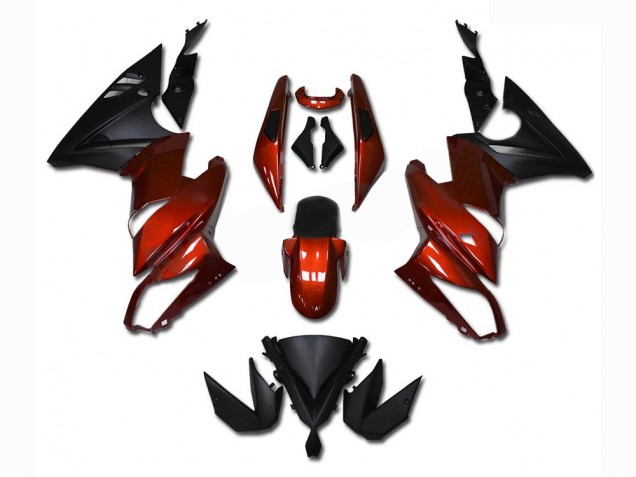 Rouge Carénage Moto Kawasaki EX650 2009-2011 Rouge Carénage Moto Kawasaki EX650 2009-2011