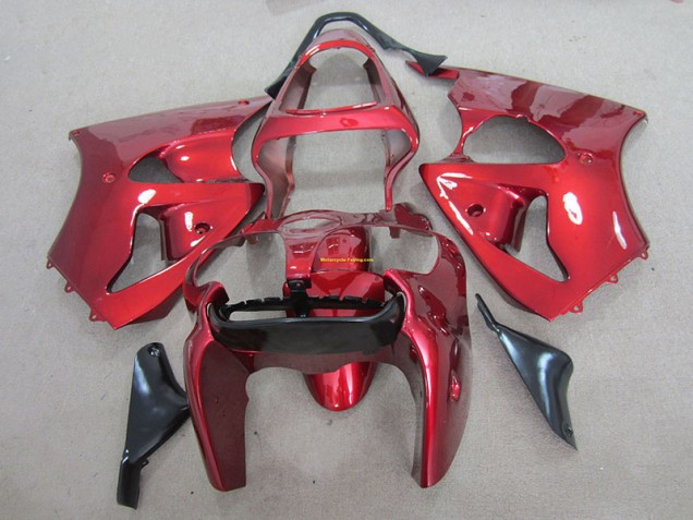 Rouge Carénage Moto Kawasaki ZX6R 2000-2002 Rouge Carénage Moto Kawasaki ZX6R 2000-2002